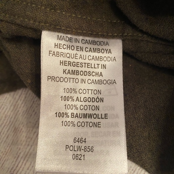 Olive Button Down Shirt - Picture 7 of 11